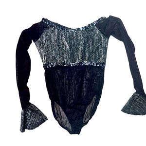 ALGY | GIRLS LIATARD COSTUME SEQUINS SHEER OUTFIT